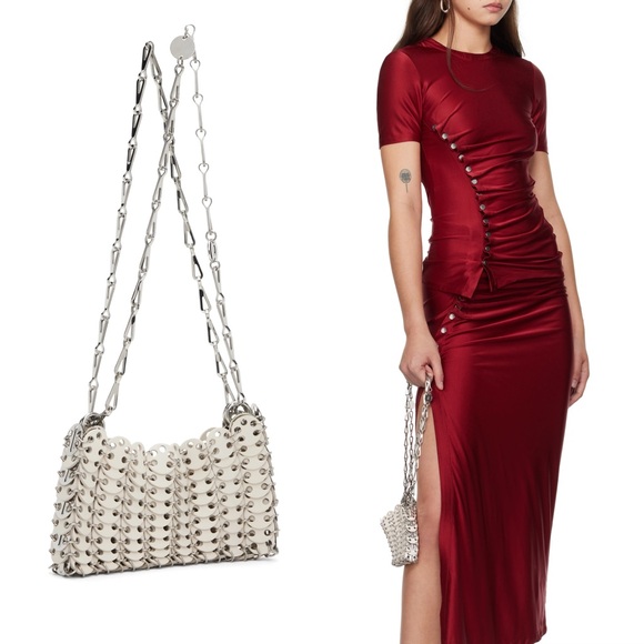 Paco Rabanne Handbags - Paco Rabanne Off-White 1969 Nano Bag
